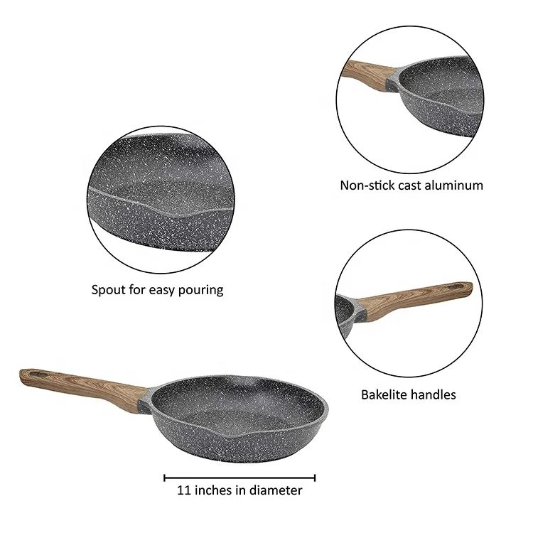 Maisons Hot Selling 4pcs Frying Pan Grill Pan Set Dutch Oven with Lid Non Stick Coating Soup Stock Pots Set