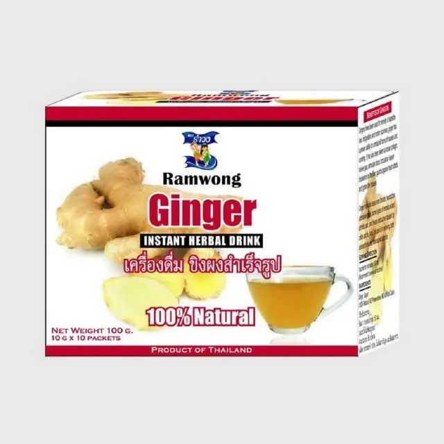 Мгновенный травяной напиток Ginger Ramwong 100 г. Продукт Таиланда для экспорта.