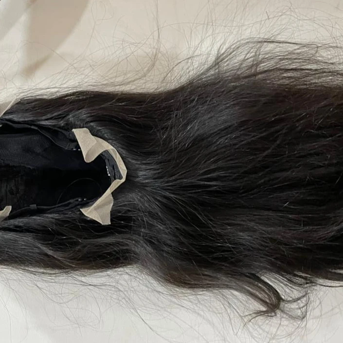 South Indian Raw Unprocessed Virgin Temple Human Hair Natural Wavy Lace Frontal Wigs 13x4 Transparent Swiss Lace Free Shipping