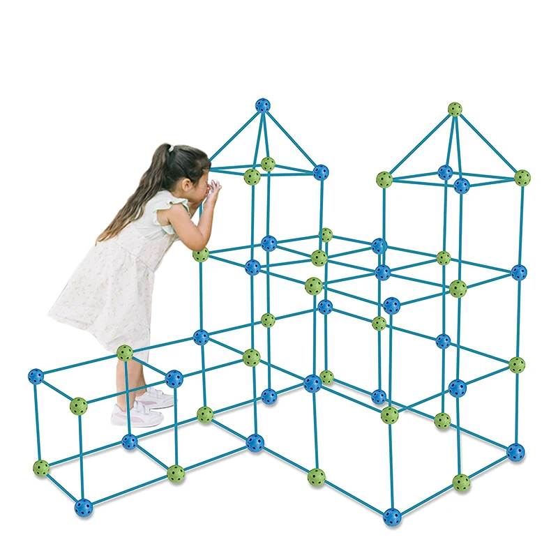 Best Selling Fort Kit Custom Accepted Education Creative Toy Building Construction Fort For Kids