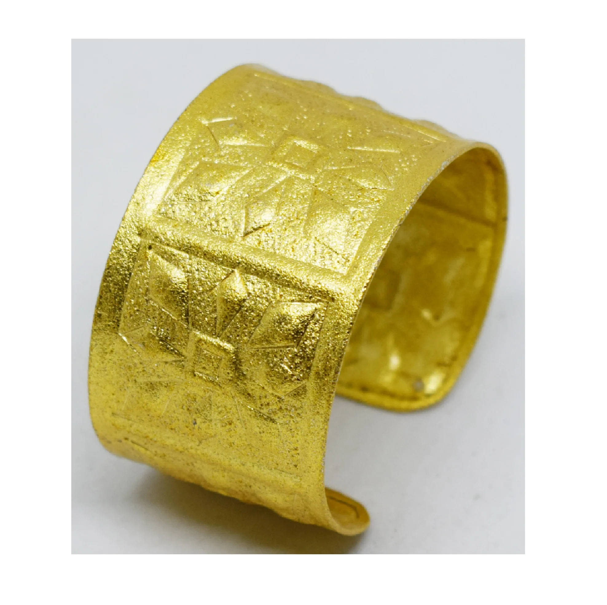 Wire crafted wide cuff 18k gold plated manufacturer supplier handmade hand forged cuff adjustable bracelet