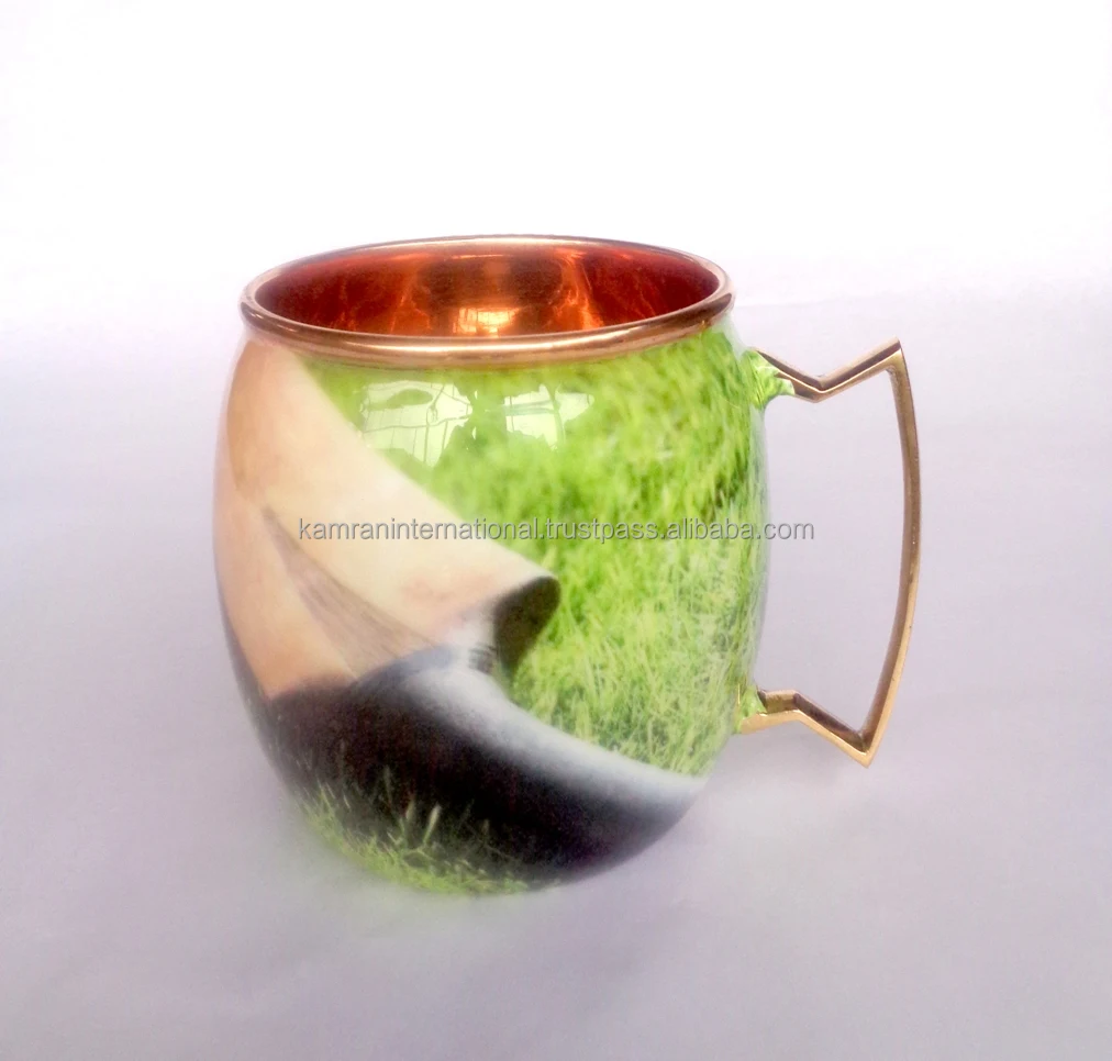 Real Genuine Copper Mugs for Moscow Mules Handcrafted Unlined Solid Cup Mug Set of 2