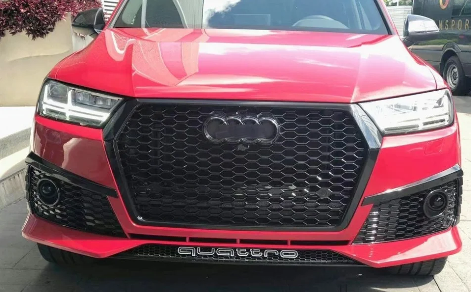 Automotive Parts Black Front Bumper Grille For Audi Q7 2016-2018 Upgrade Honeycomb Audi RSQ7 Grille