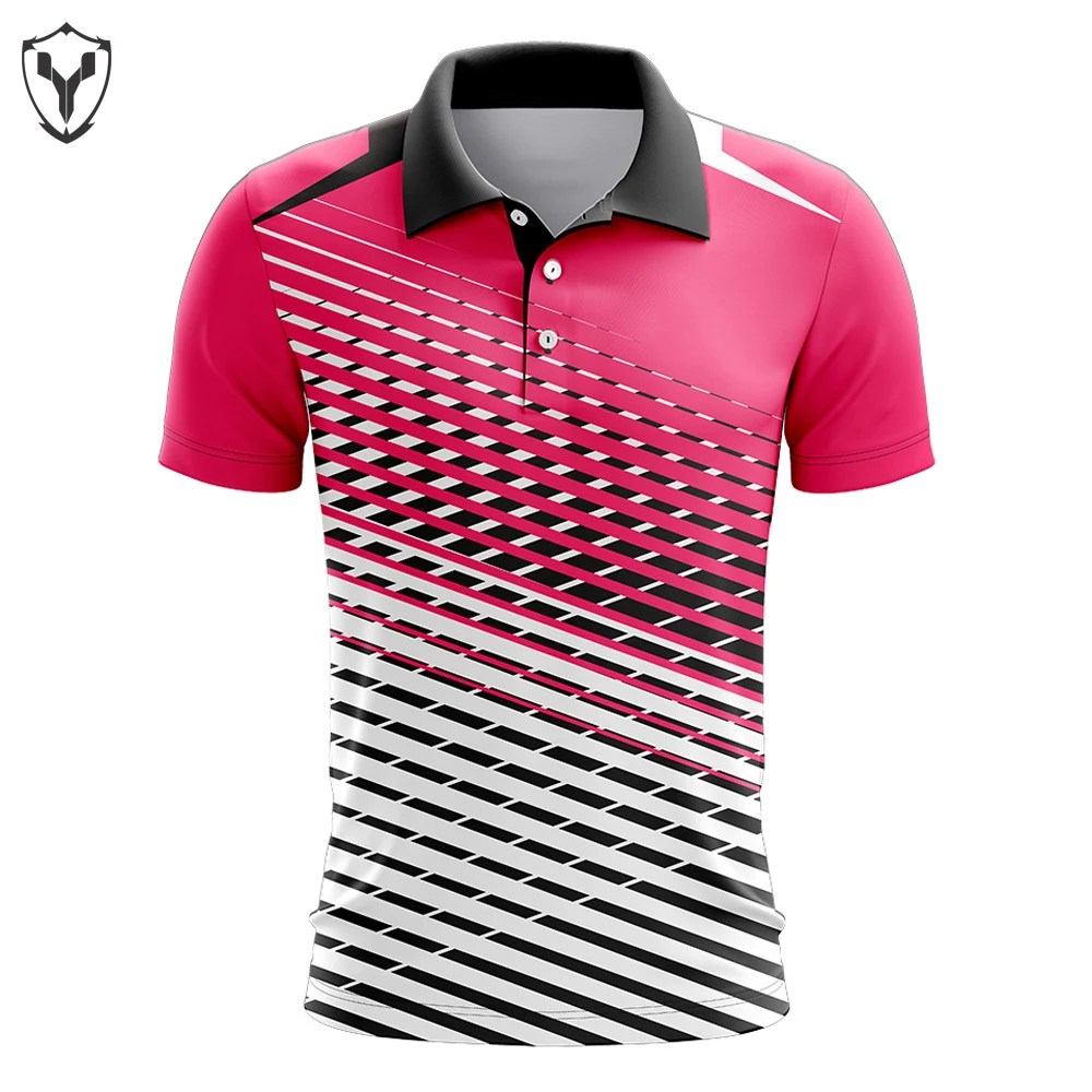 High Quality Polo Collar New Latest Sports Clothing Cricket jersey Fancy Design Factory Best Price Hot Sale Short Sleeve For Men