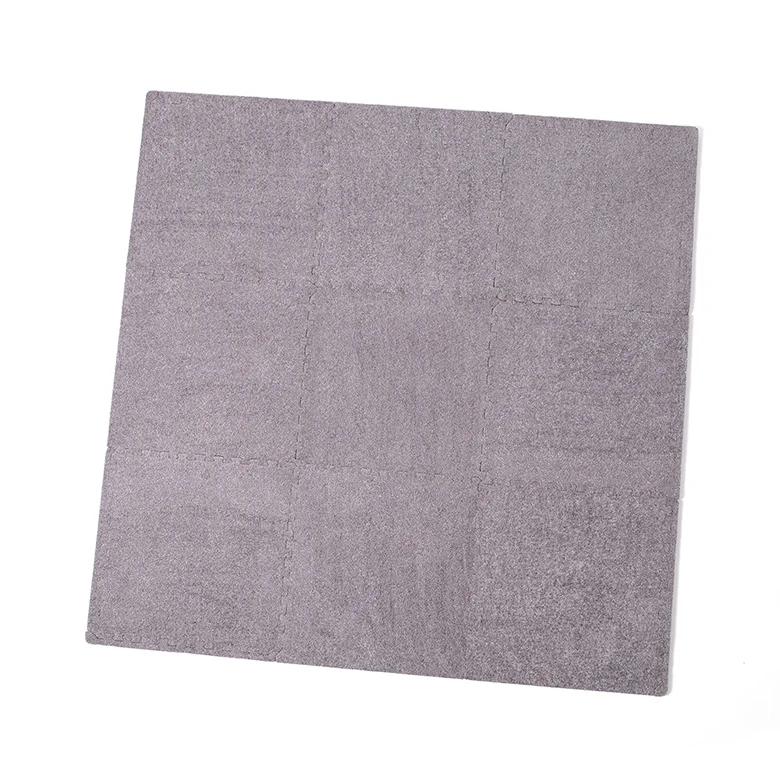 Sansd Cheap Price Kids Toddler Foam Non-toxic Interlocking Plush Children Exercise Floor Puzzle EVA Interlocking Fuzzy Rug