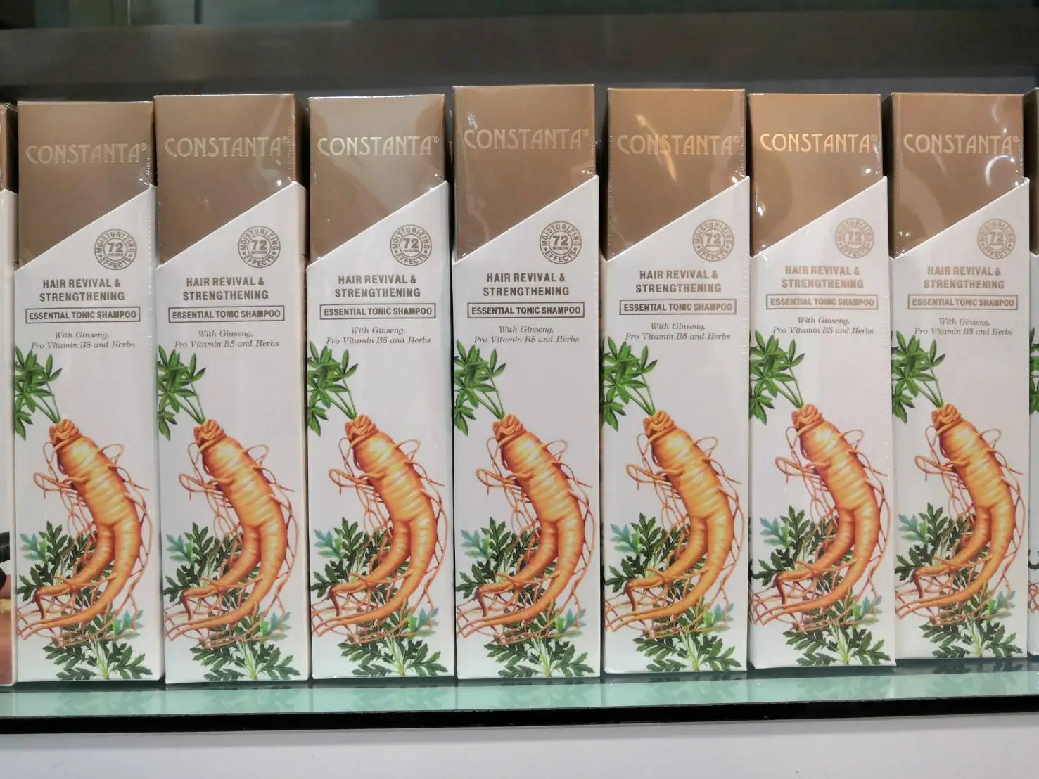 Hair Shampoo with Ginseng Pro Vitamin B5 and Herbs Premium Quality Constanta Tonic in Bottle 100mL from Thailand OEM Available