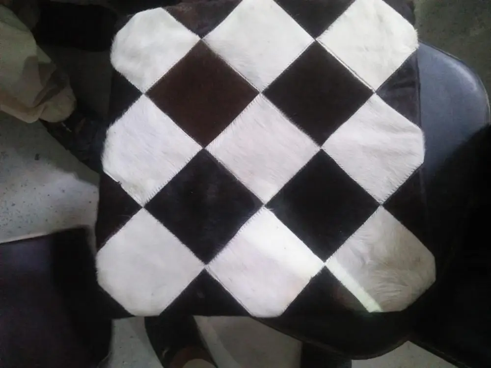 European cow hide genuine hair on calf leather for upholstery