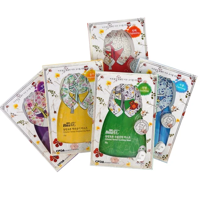 High Quality Private Label Korea Traditional Clothing Design Oriental Herb OEM Moisturizing Facial Mask Sheet Made in Korea
