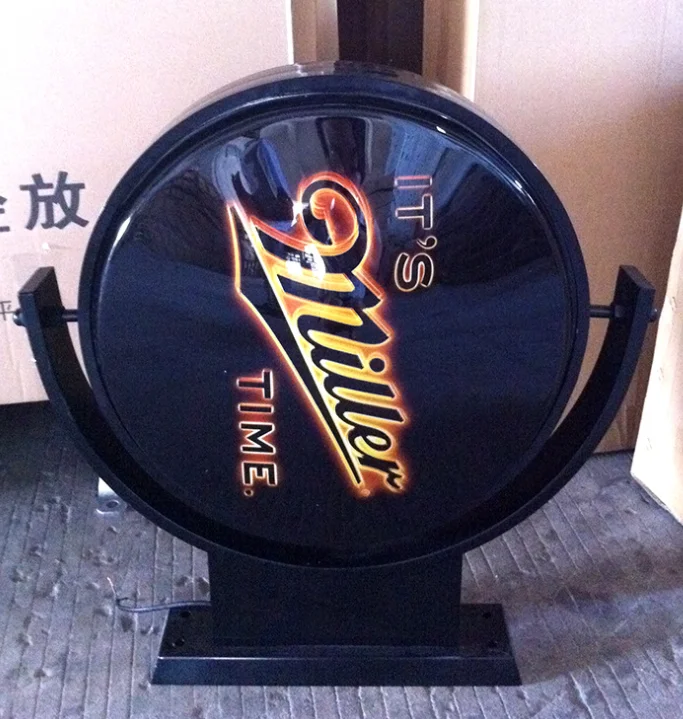 Round rotary light box round Blister light box acrylic iron hanging light box