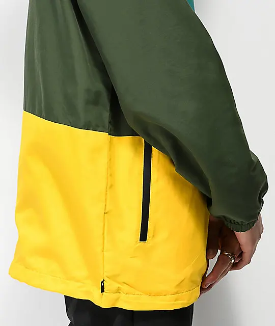 Высококачественный новейший Анорак зимний опт под заказ цветной блок полумолния с капюшоном пуловер толстовка куртка для мужчин ветровка