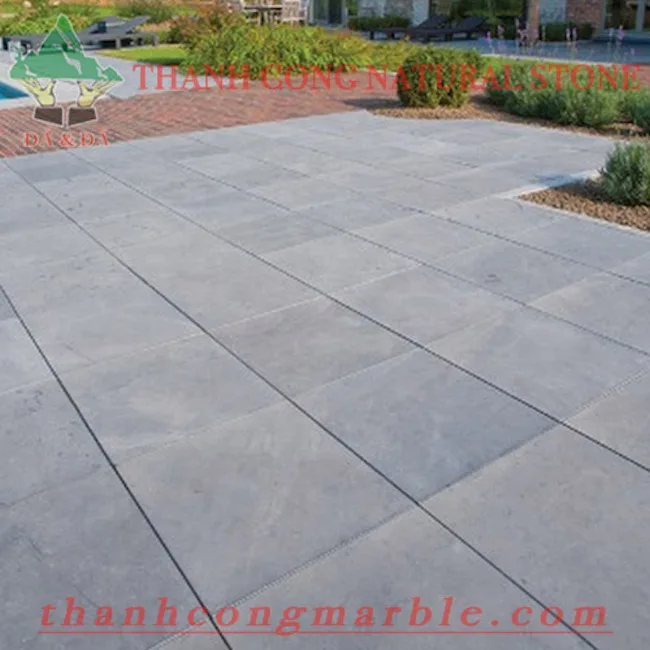 Bluestone Garden Paving Sidewalk Floor Belgium Grey Limestone Look Matt and Smooth Surface Anti-Slip