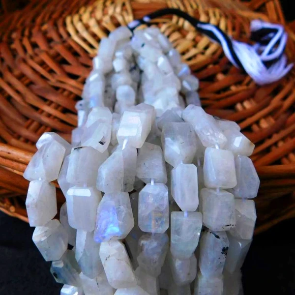 rough moonstone necklace diamond cut faceted gemstone beads 3mm amethyst nugget faceted wholesale gemstone beads top drilled