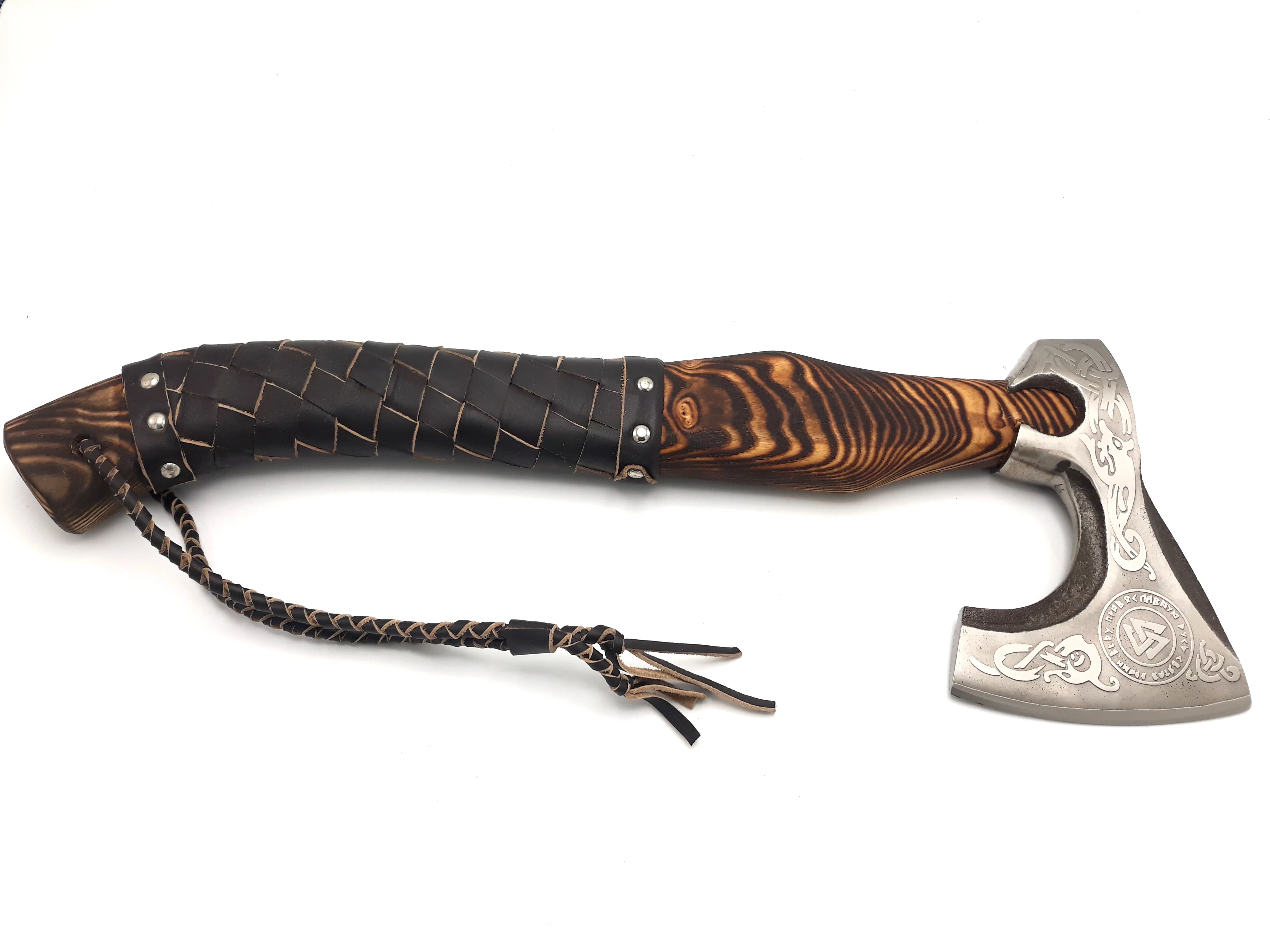 1095 High Carbon Steel Embossed Head Axe