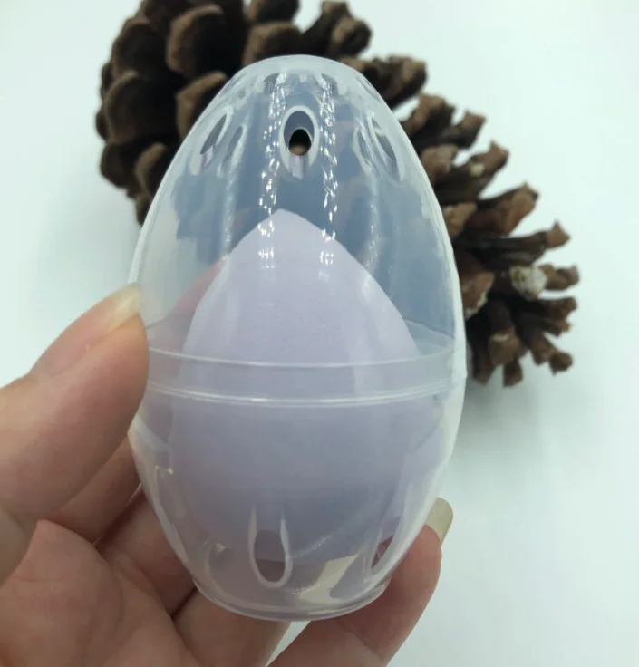 
beauty trends Plastic Clear PVC/PET box Cosmetic Blender Packaging Box egg Private Label Makeup Sponge packing 