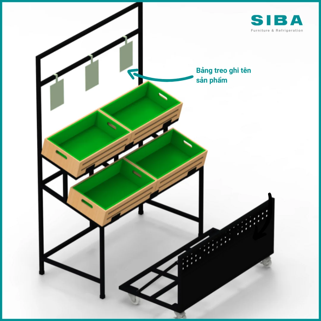 Best Price Counter Single-sided Metal Steel Supermarket Equipment Shelves Racks for Fruit Vegetable Promotion Display