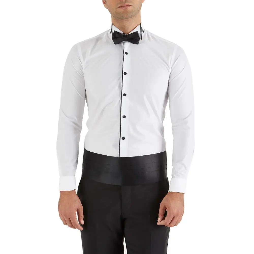 
Классическая приталенная Мужская рубашка с двойными манжетами Drop 6, для костюмов и рубашек под смокинг 