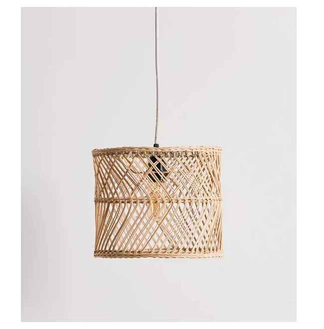 Designer Handmade Rattan Bamboo Woven Lampshade Hanging Pendant Light Lamp For Home Cafe Living Room At Best Market Price