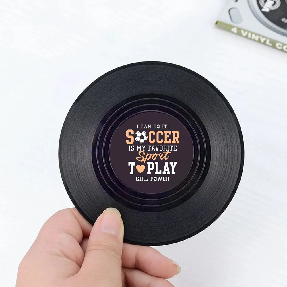 Fast Delivery Old Vintage Vinyl Coaster Retro Vinyl Record Disk Coaster Retro Vinyl Record Coasters