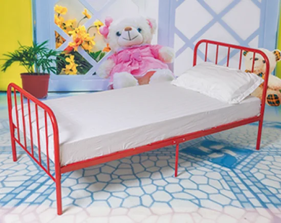 
Steel tube single bed with KD design 