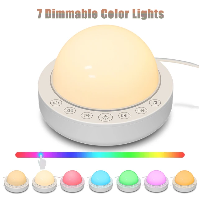 white noise sleeping machine with Adjustable Baby Night Light for Sleeping sound Machine for Baby/Adults/Home and Office