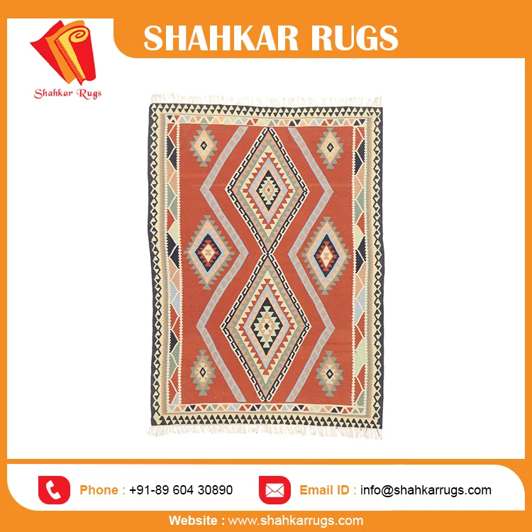 Factory Supply Indian Top Selling New Arrival Custom Design Multi Colour Kilim Carpet Rugs At Wholesale Price