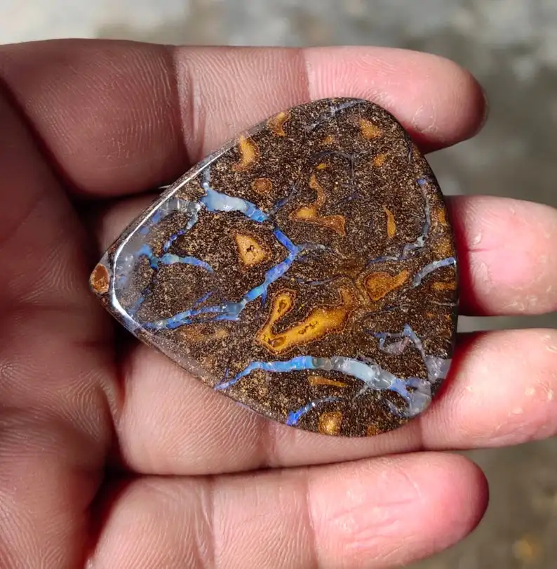 Energy Healing 100% Natural Brown Boulder Opal Loose Gemstone for Jewelry Making Precious Loose Cabochon Gemstones at Bulk Rates