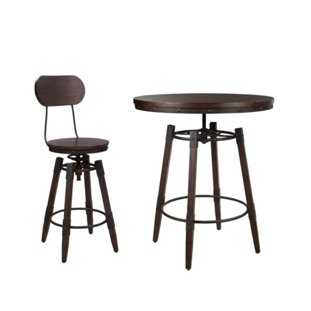 Dining / Bar Table Set Restaurant Furniture & Chairs Height Adjustable