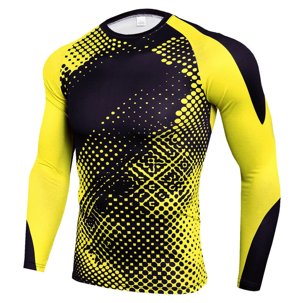 Compression Polyester Spandex Rash Guards Sublimation Customer MMA Long Sleeve Rash Guard
