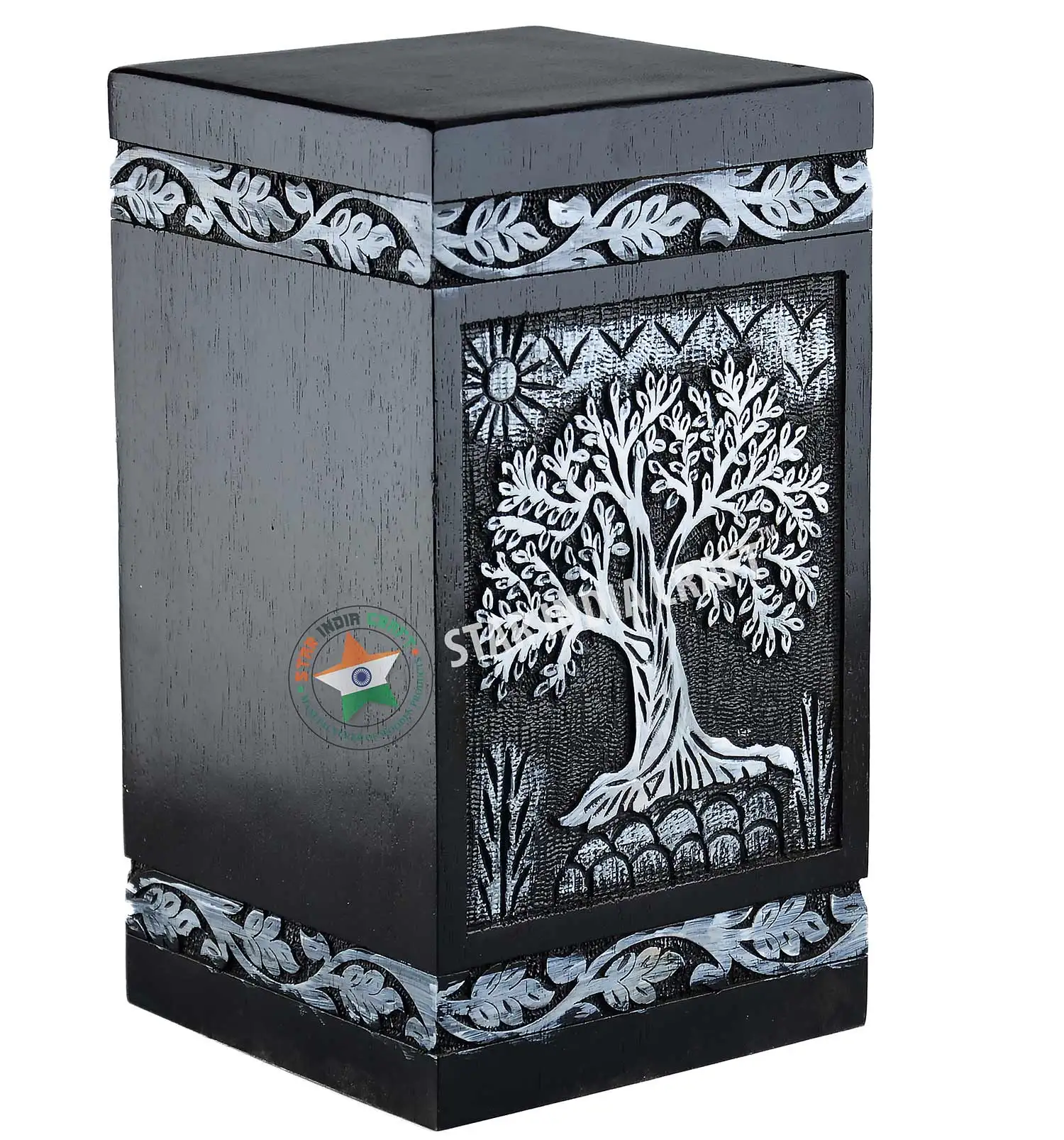 Handcrafted Wooden Urns for human ashes - - Tree of life Funeral urns for pets Dogs Cats - Wooden Box