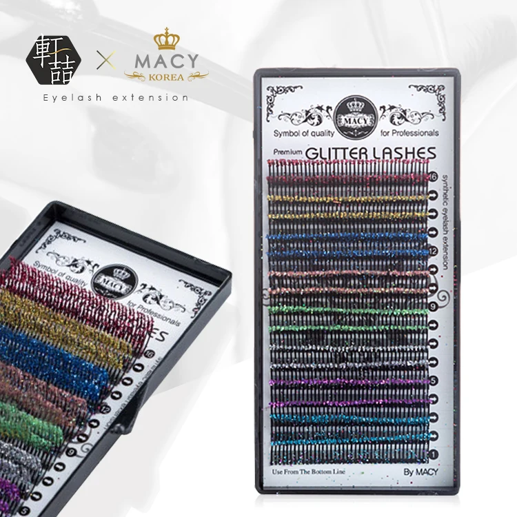 MACY Glitter lash High Quality Individual Private Label Volume Eyelash Extension