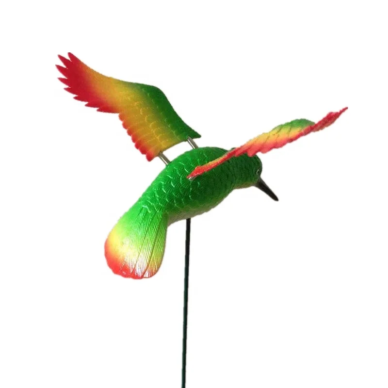 Osgoodway Flying Hummingbird Garden Decorations Cute Outdoor Animal Statue Courtyard Lawn Steel Metal Cut Flower Hot Plastic