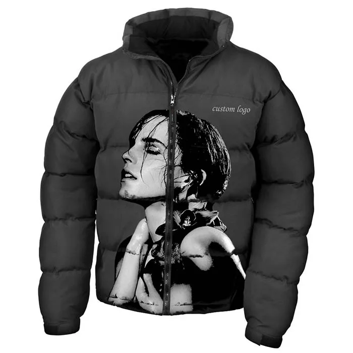 Custom logo with  branded quality soft wind breaker puffer jackets/ purple Blue men quilted padded jacket men