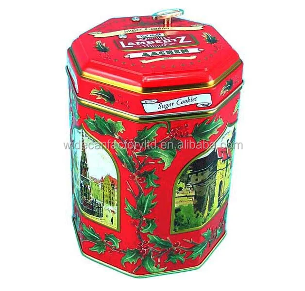 
Octangle music Aluminium metal tin can box food grade custom design for toys stationery Confection Chocolate Candy 