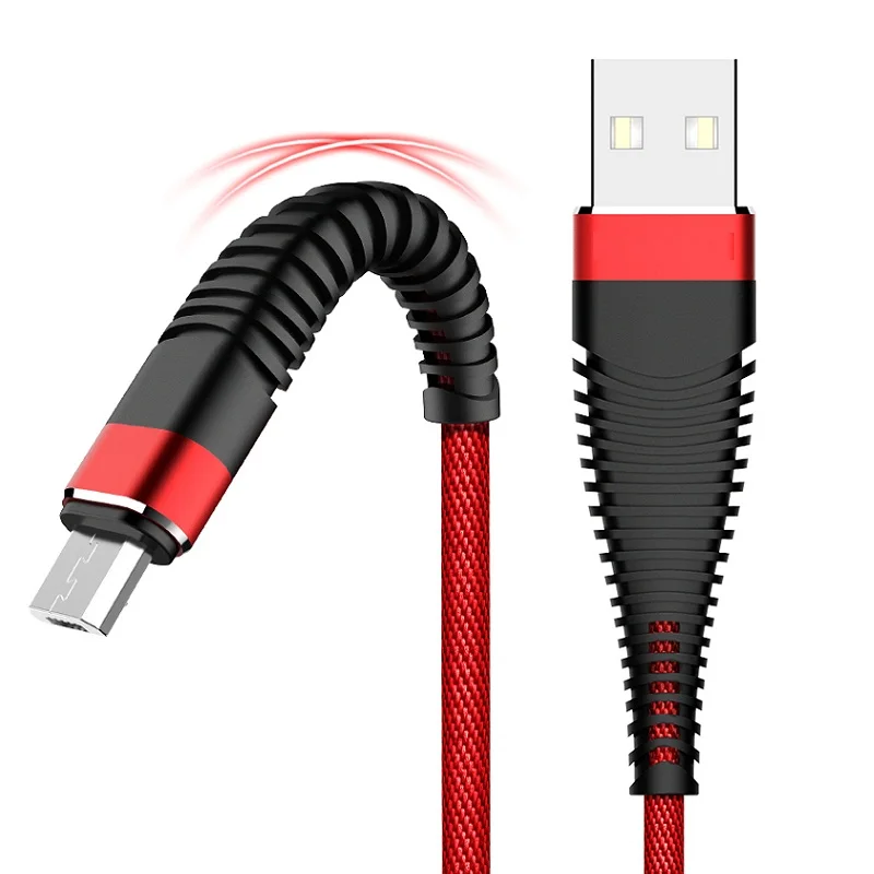 ICE-Bingo 2019 V8 Android Phone  Anti Bending Long SR High-tensile Fabric Fast Charging Cable Mobile