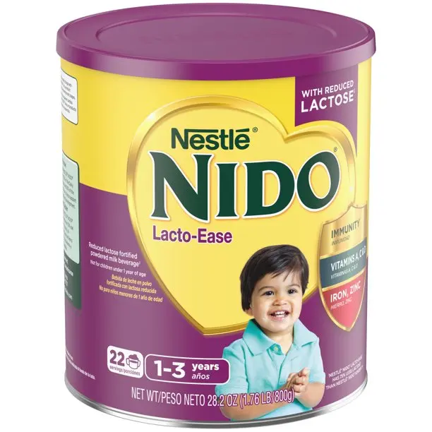 Сухой напиток NIDO Fortificada смешанный сухое молоко с витаминами и минералами емкость 56 4 унции (3 52 фунта) 3