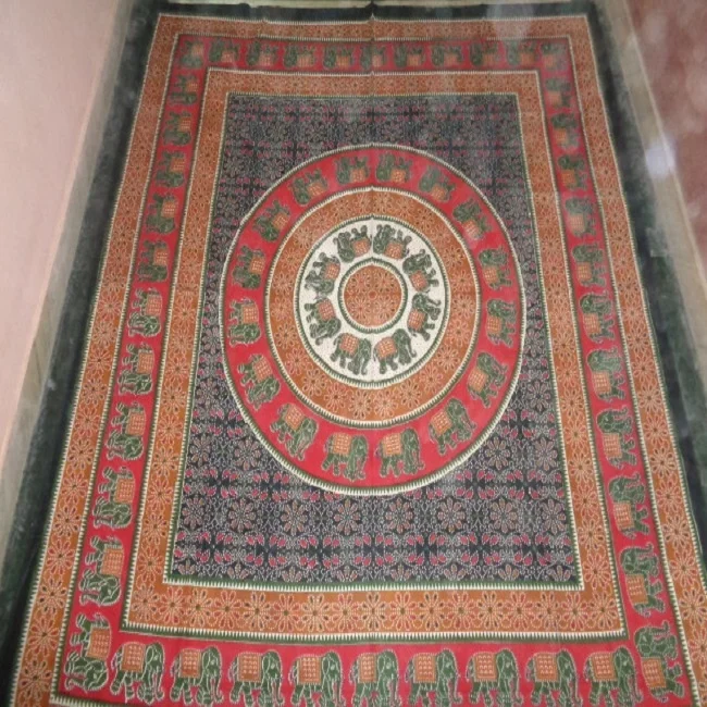 New Round Elephant Mandala Printed Cotton Bed Sheets/Wall Hangings Tapestry Wholesale From India