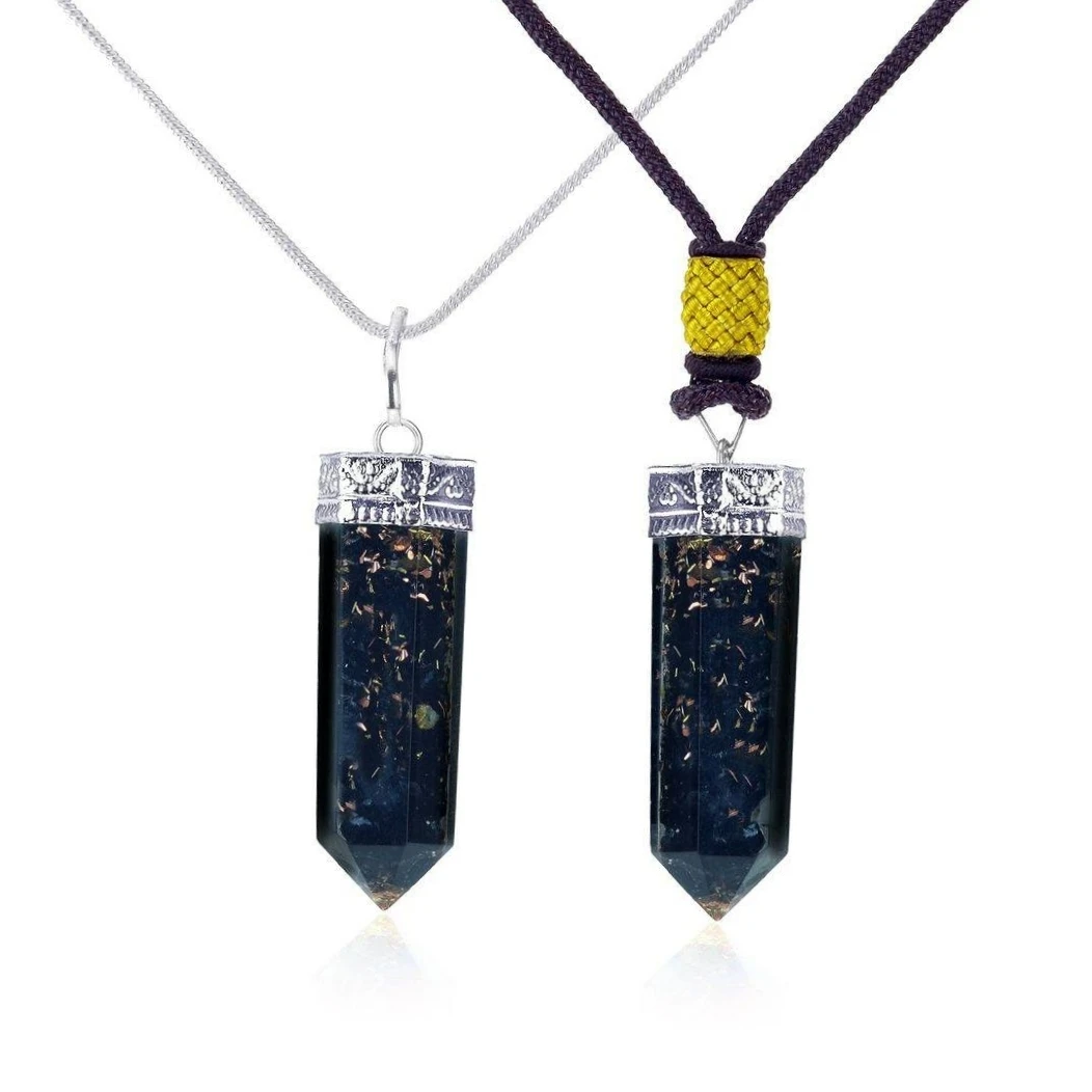 Подвески из черного турмалина оргонитовая трубка оргонитовые подвески-карандаши