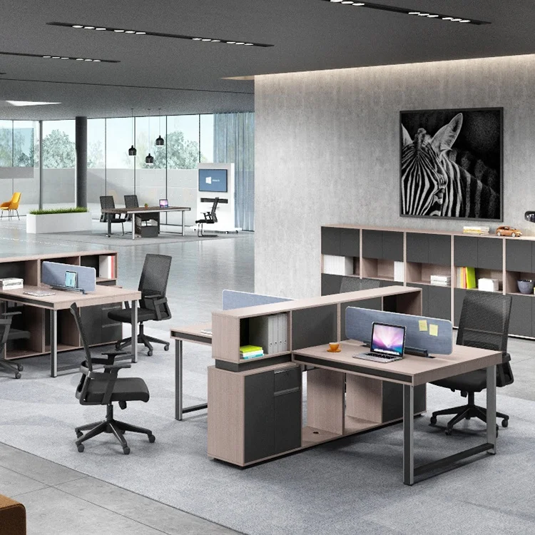 Foshan Factory 4 person modular office partition meuble de bureau office workstation partition