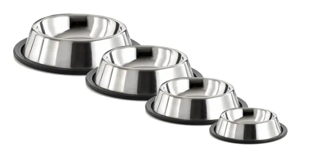 Indian Supplier 16, 24, 32 OZ Water Drink Dishes Feeder Stainless Steel Metal Pet Dog Bowl