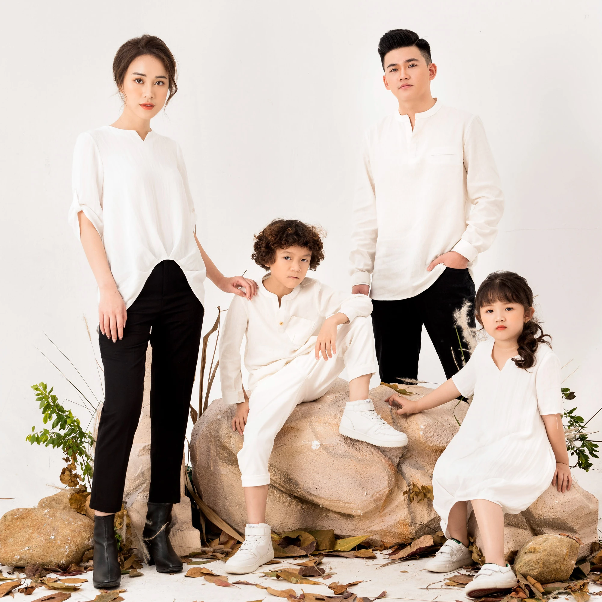 Fashion father mother baby kids dress clothes family matching clothing