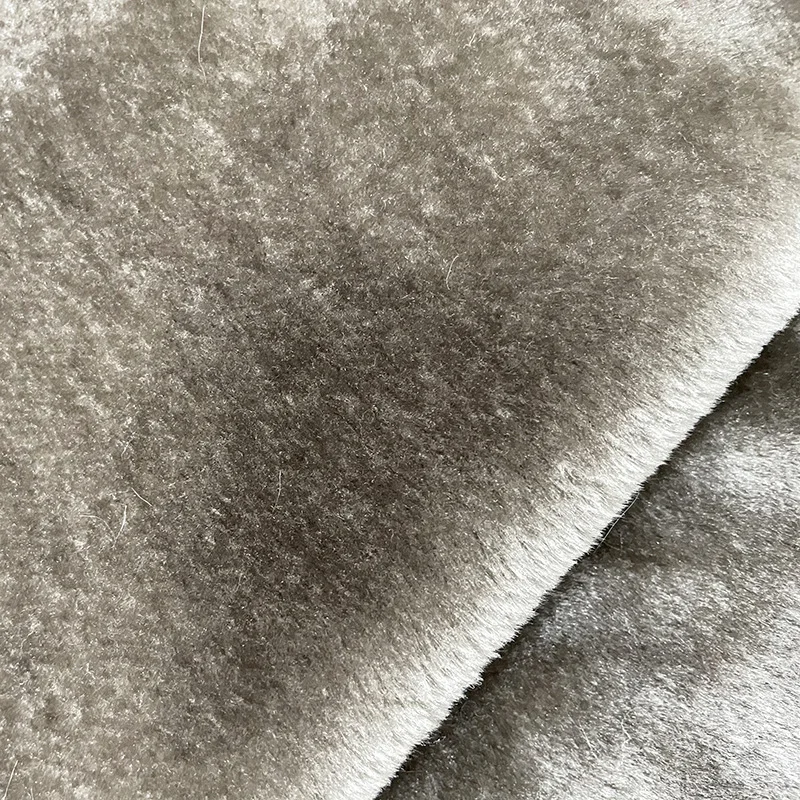 Chinese All polyester small fur cut loop fleece imitation fur flannel flat print fabrics plush suede shearing fabric