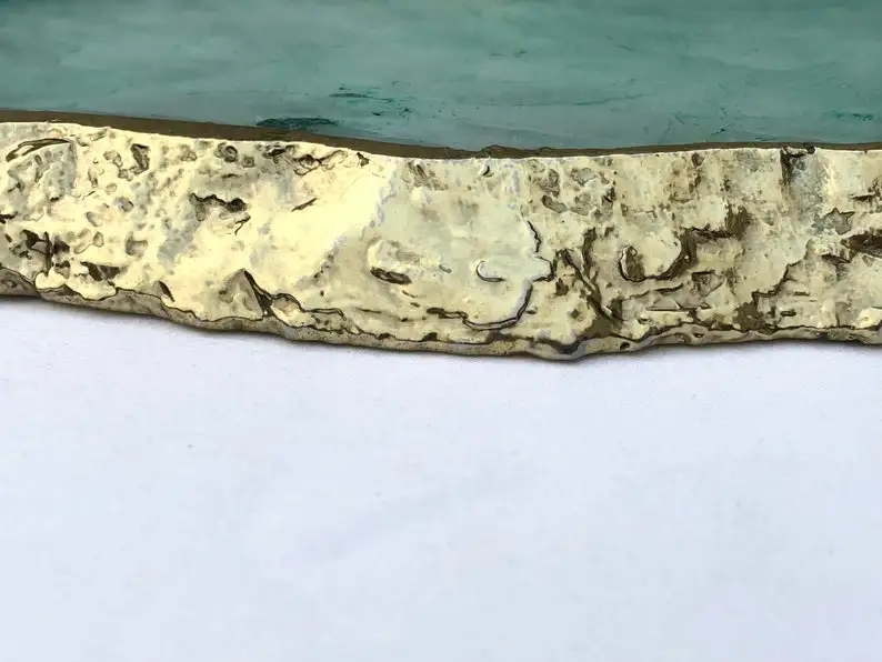 LARGE GREEN AQUA AGATE CHEESE PLATTER / PREMIUM GREEN AGATE TRAY COASTER OR SIGN BOARD / AQUA AGATE COASTERS AND SERVING TRAYS