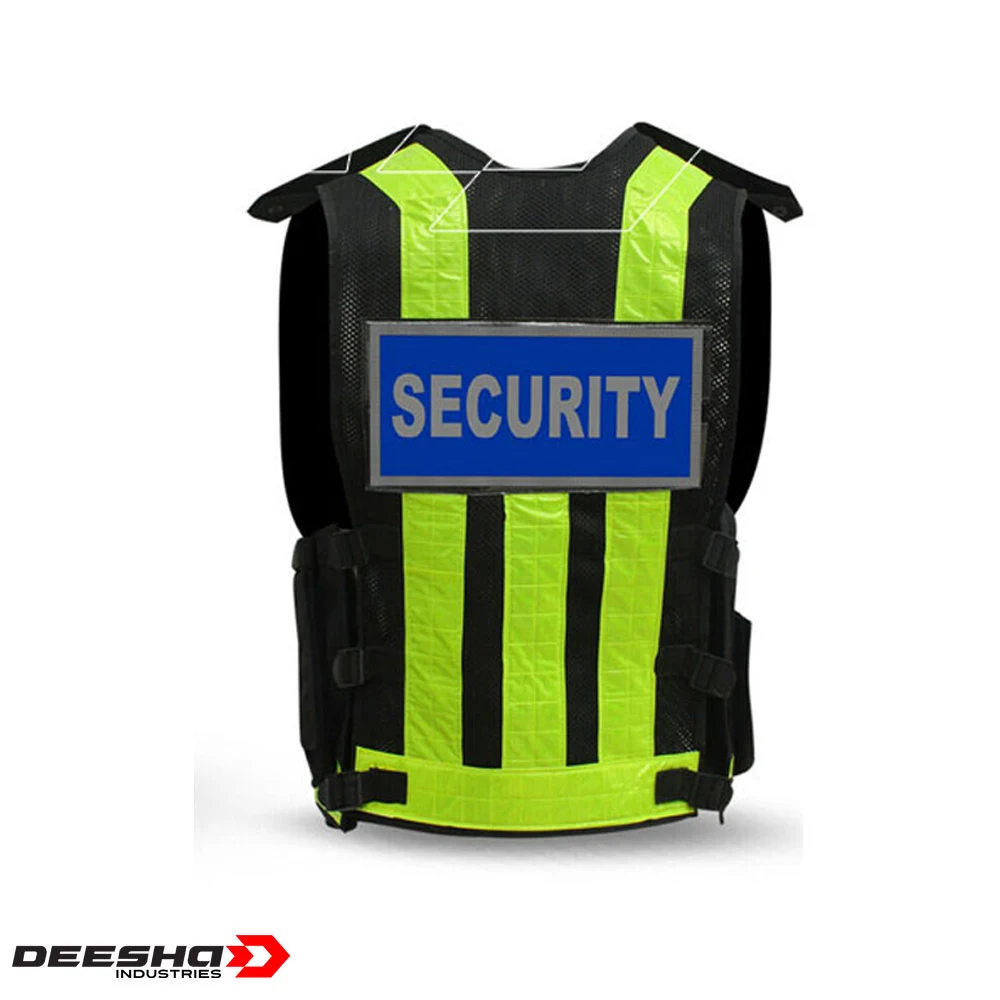 OEM Clothing Wholesale Hi-Vis Green Surveyor Safety Vest Reflective Polyester Workwear for Security Running Safety Vest