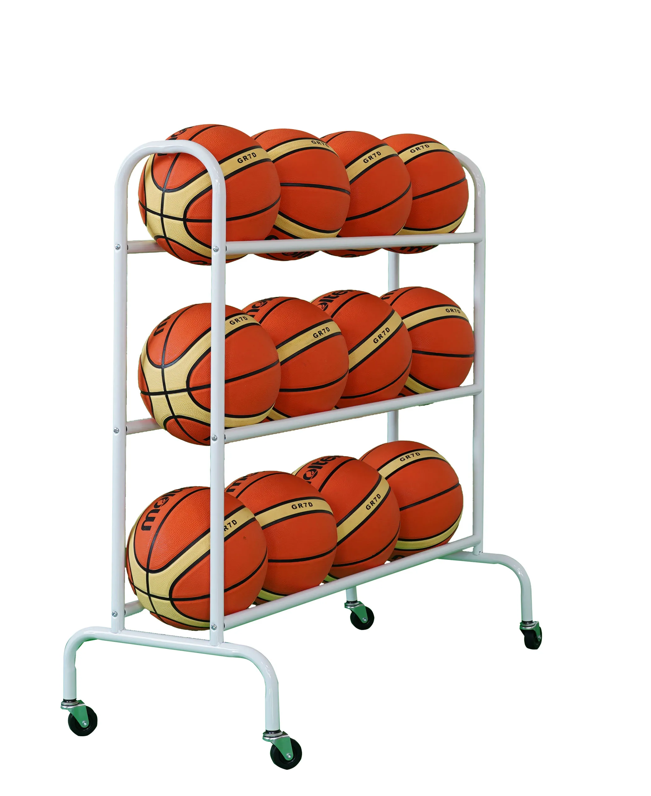 rubber landle basketball racks for storeroom
