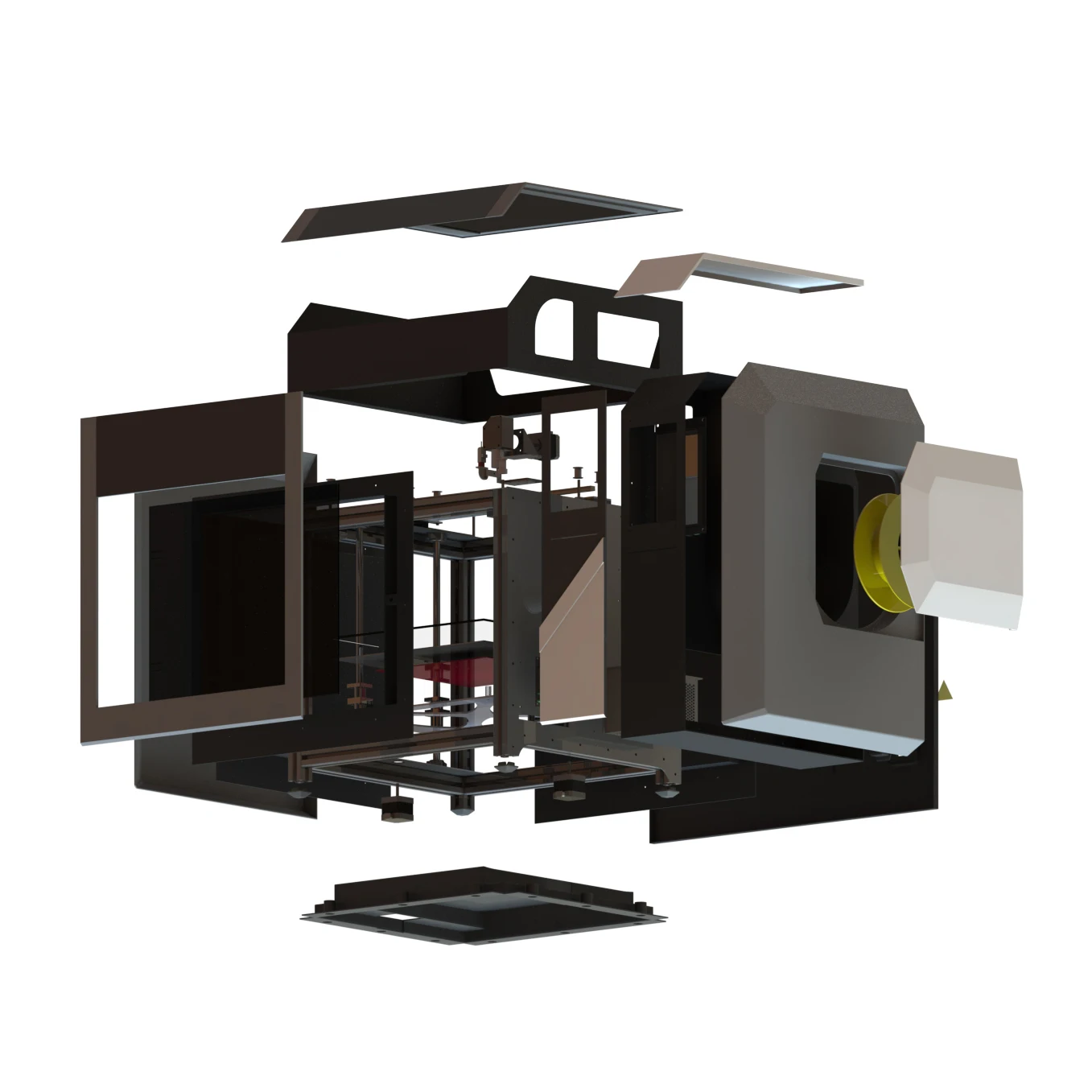 
3D Printer for Large Format Objects Making, Full Colors LCD Touch Display, FDM/FFF Molding Technology, Improved Characteristics 