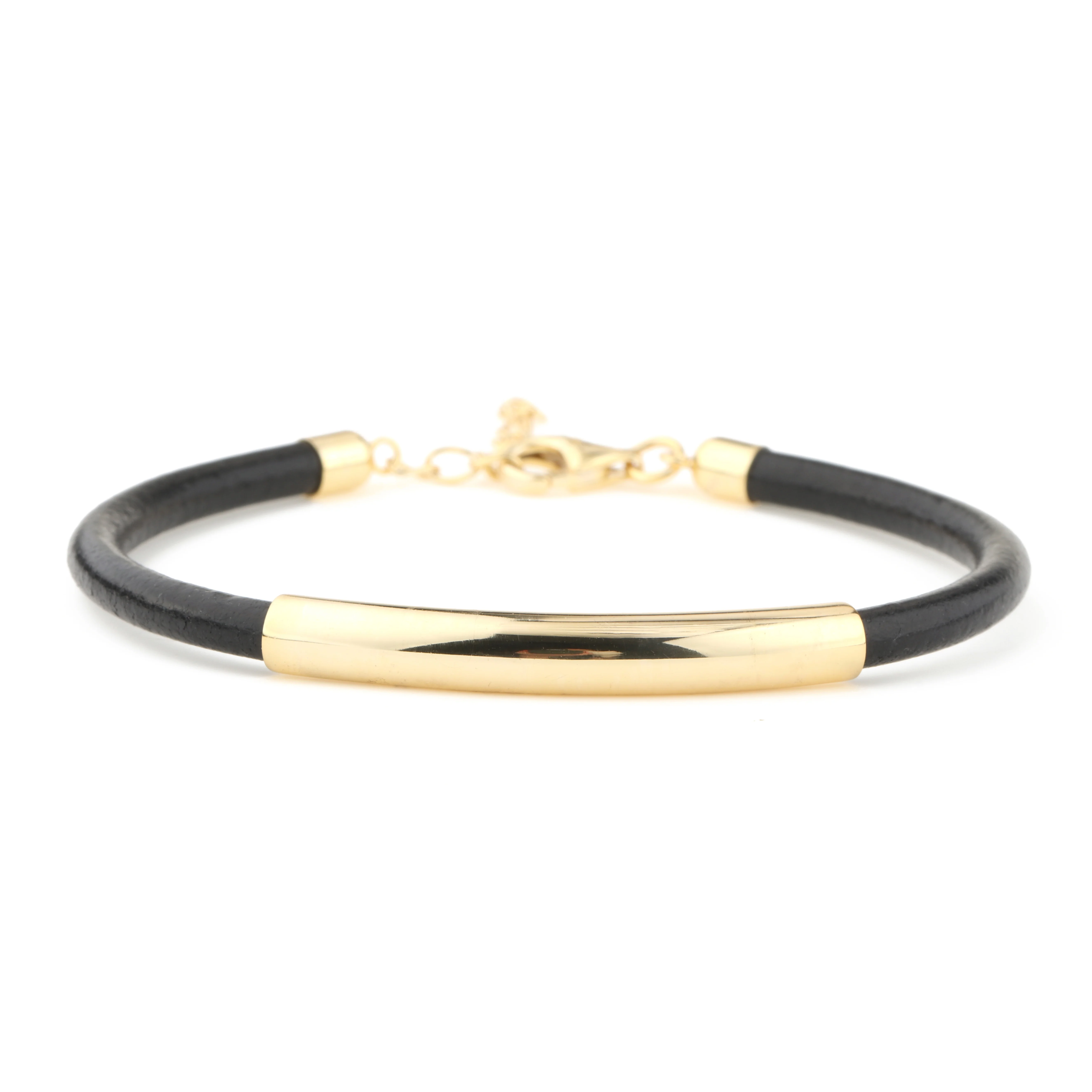 925 Sterling Silver Jewelry Bangle Leather Bracelet Men Gold Plated Jewelry Silver Bracelets for Men