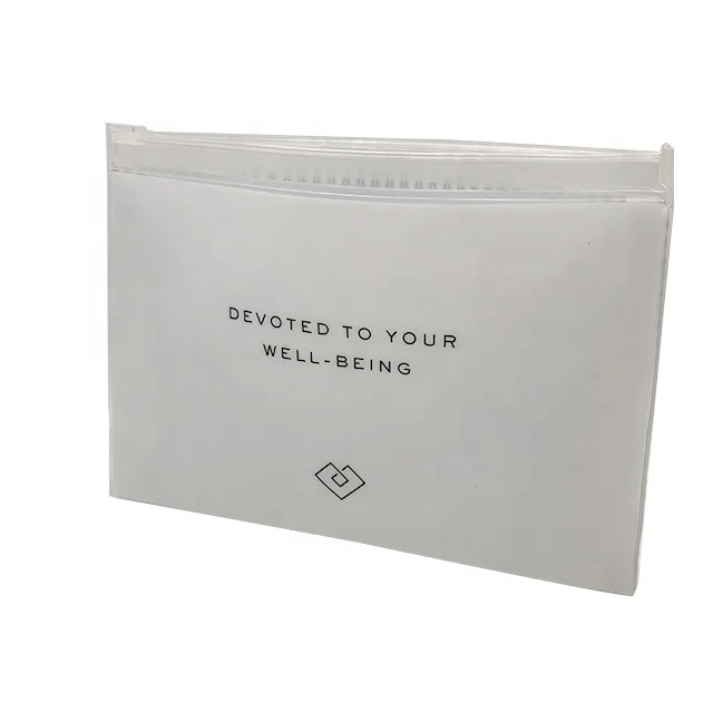 Eco-Friendly Customized Flexible Transparent PVC Silk-Screen Printing Pen Pouch With Zip Lock