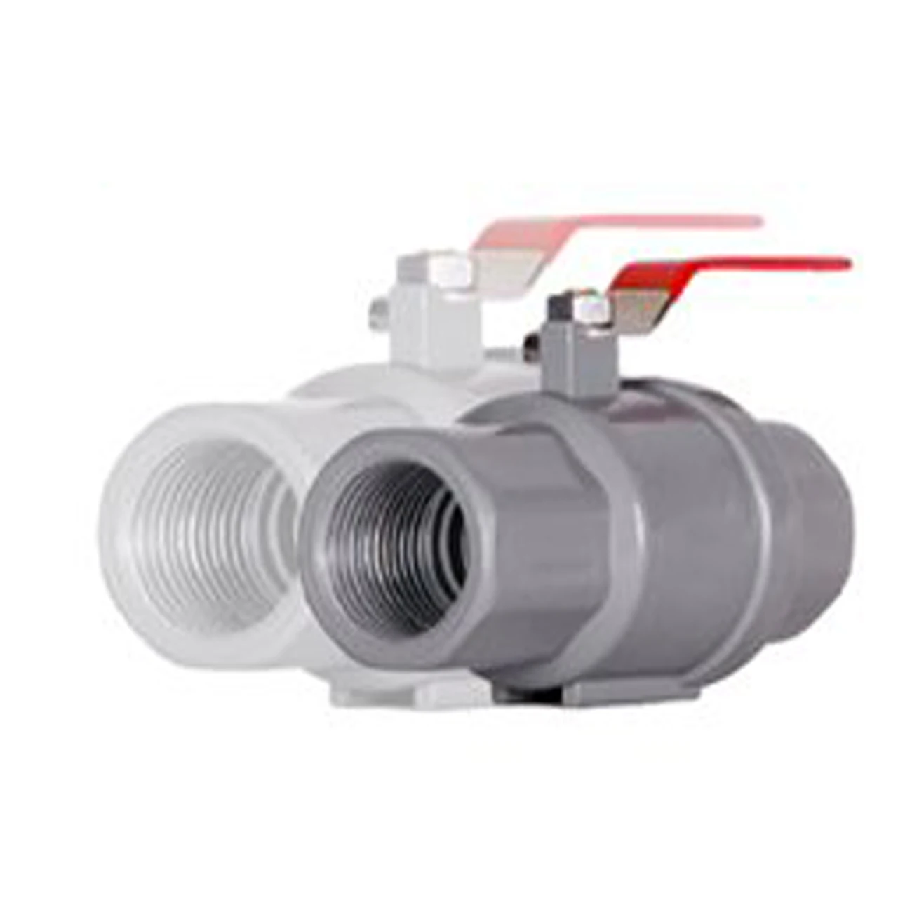 [New] One Atmosphere Hand Operated PVC Ball Valve Stainless Steel Handle Anodizing Ball Pipe Fitting Outside Export From Vietnam