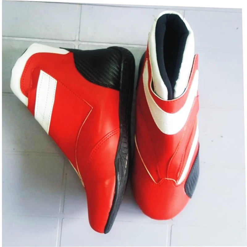 Гоночная обувь для автомобиля кожаная каратинга гоночные ботинки с принтом картинга