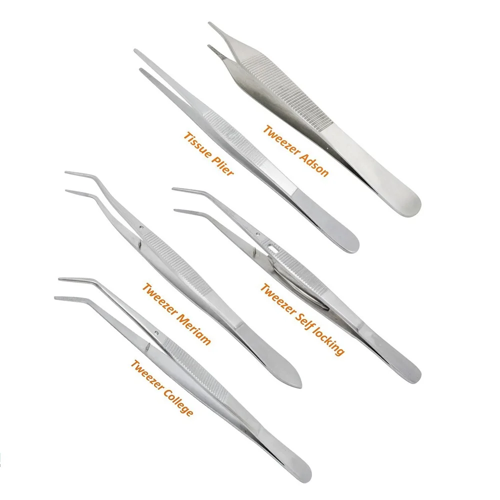 Dental College Tweezers/ Meriam Tweezers Forceps stainless steel Dental instrument